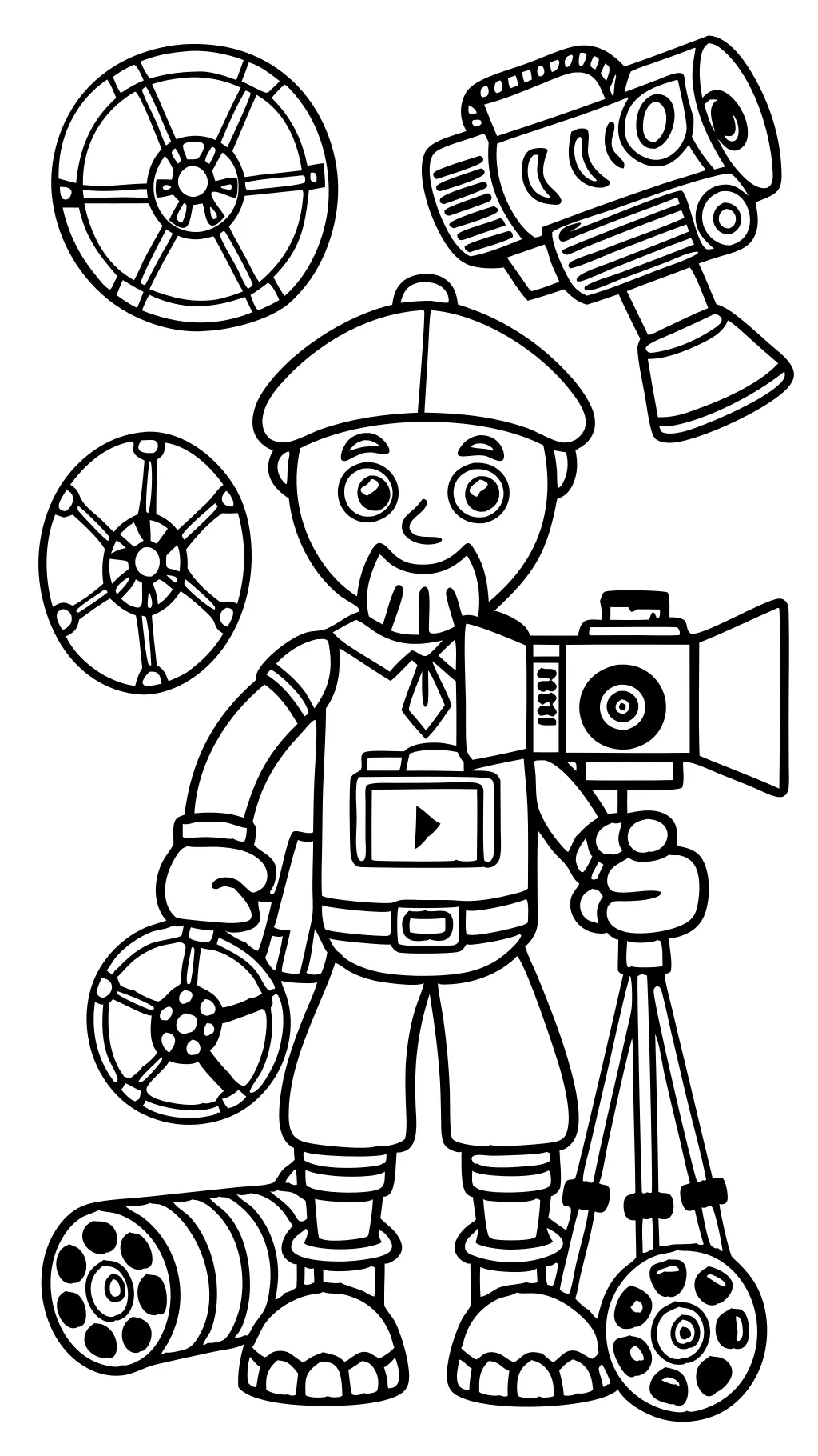 titan cameraman coloring page